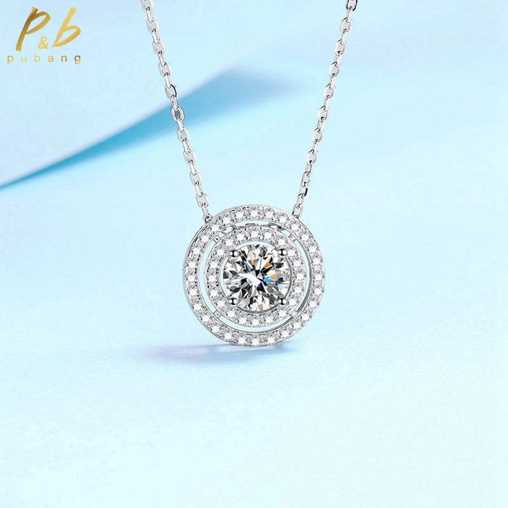 PuBang Fine Jewelry 925 Sterling Silver Round Moissanite Diamond Simple Pendant Necklacefor Women Anniversary Gift Free Shipping
PuBang Fine Jewelry 925 Sterling Silver Round Moissanite Diamond Simple Pendant Necklacefor Women Anniversary Gift Free Shipping