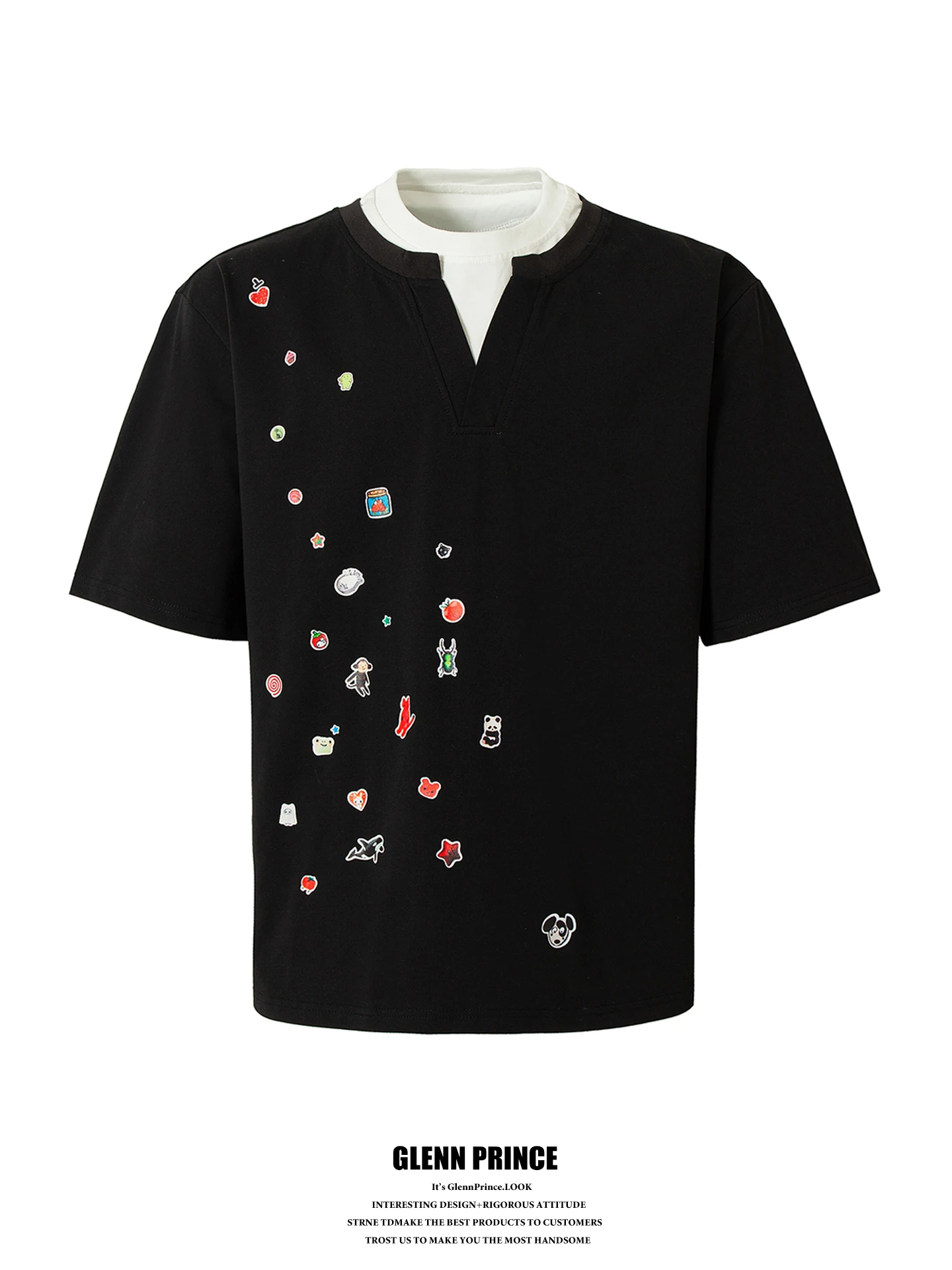 American Style Cleanfit Fun Sticker Loose Fit Short Sleeve T-Shirt Men's Casual Creative Cartoon Print Breathable Cotton Tee
American Style Cleanfit Fun Sticker Loose Fit Short Sleeve T-Shirt Men's Casual Creative Cartoon Print Breathable Cotton Tee
