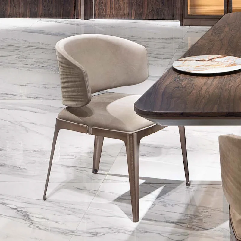 Luxurious Modern Dining Room Chair With Metal Frame Upholstered Leather Backrest For Home Apartment Hotels Restaurants Furniture
Luxurious Modern Dining Room Chair With Metal Frame Upholstered Leather Backrest For Home Apartment Hotels Restaurants Furniture