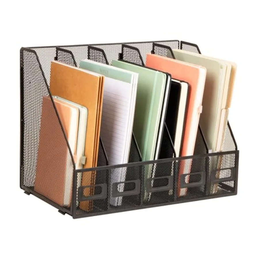 5-Compartment Vertical File Organizer Desktop Paper Sorter Office Metal Mesh Black
5-Compartment Vertical File Organizer Desktop Paper Sorter Office Metal Mesh Black