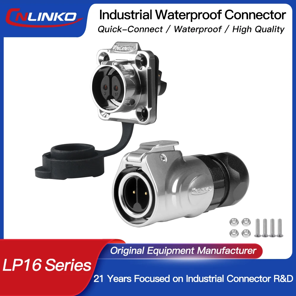 CNLINKO M16 Screw Locking Cable Male Female Connector Waterproof IP68 2 3 Pin Connector 400V/10A Electrical Aviation Plug Socket
CNLINKO M16 Screw Locking Cable Male Female Connector Waterproof IP68 2 3 Pin Connector 400V/10A Electrical Aviation Plug Socket