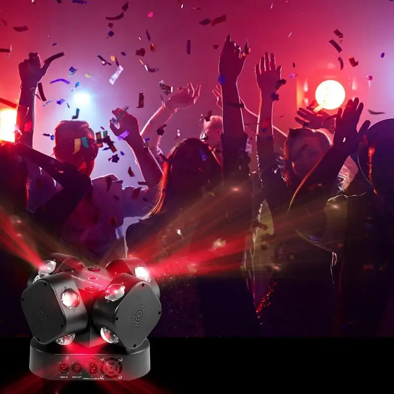 Moving Heads DJ Lighting Rotatable 4 Heads DJ Dance Lighting LED Stage Lamp Sound Activated Spotlight For Club Holiday Birthday
Moving Heads DJ Lighting Rotatable 4 Heads DJ Dance Lighting LED Stage Lamp Sound Activated Spotlight For Club Holiday Birthday