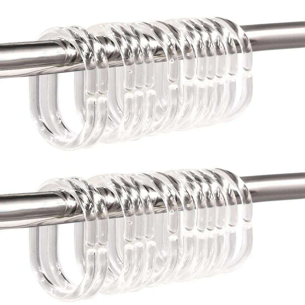 24pcs Shower Curtain Rings Hook Hanger Clear Shower Curtain Rings Hooks Bathroom Plastic Pole Rail Guide Hanger
24pcs Shower Curtain Rings Hook Hanger Clear Shower Curtain Rings Hooks Bathroom Plastic Pole Rail Guide Hanger