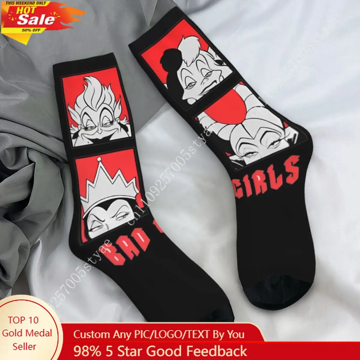 Villains Bad Girl Stockings Women Men Socks Quality Funny Socks Winter Outdoor Sports Anti Bacterial Graphic Socks Gift
Villains Bad Girl Stockings Women Men Socks Quality Funny Socks Winter Outdoor Sports Anti Bacterial Graphic Socks Gift