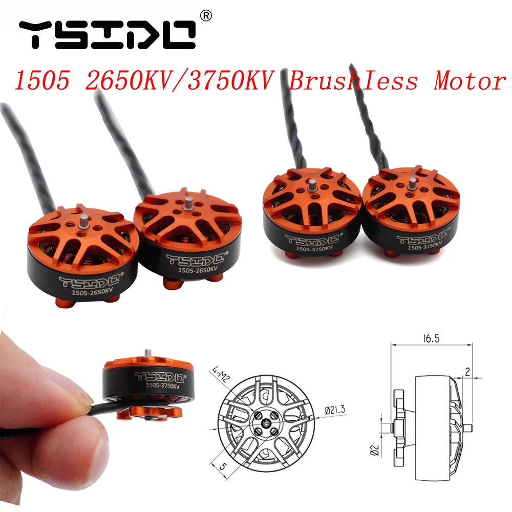 4PCS YSIDO 1505 2650KV/3750KV Electrical 3-6S Brushless Motor Light Weight for RC FPV Racing 2.5 -3.5 inches Cinewhoop Drones
4PCS YSIDO 1505 2650KV/3750KV Electrical 3-6S Brushless Motor Light Weight for RC FPV Racing 2.5 -3.5 inches Cinewhoop Drones