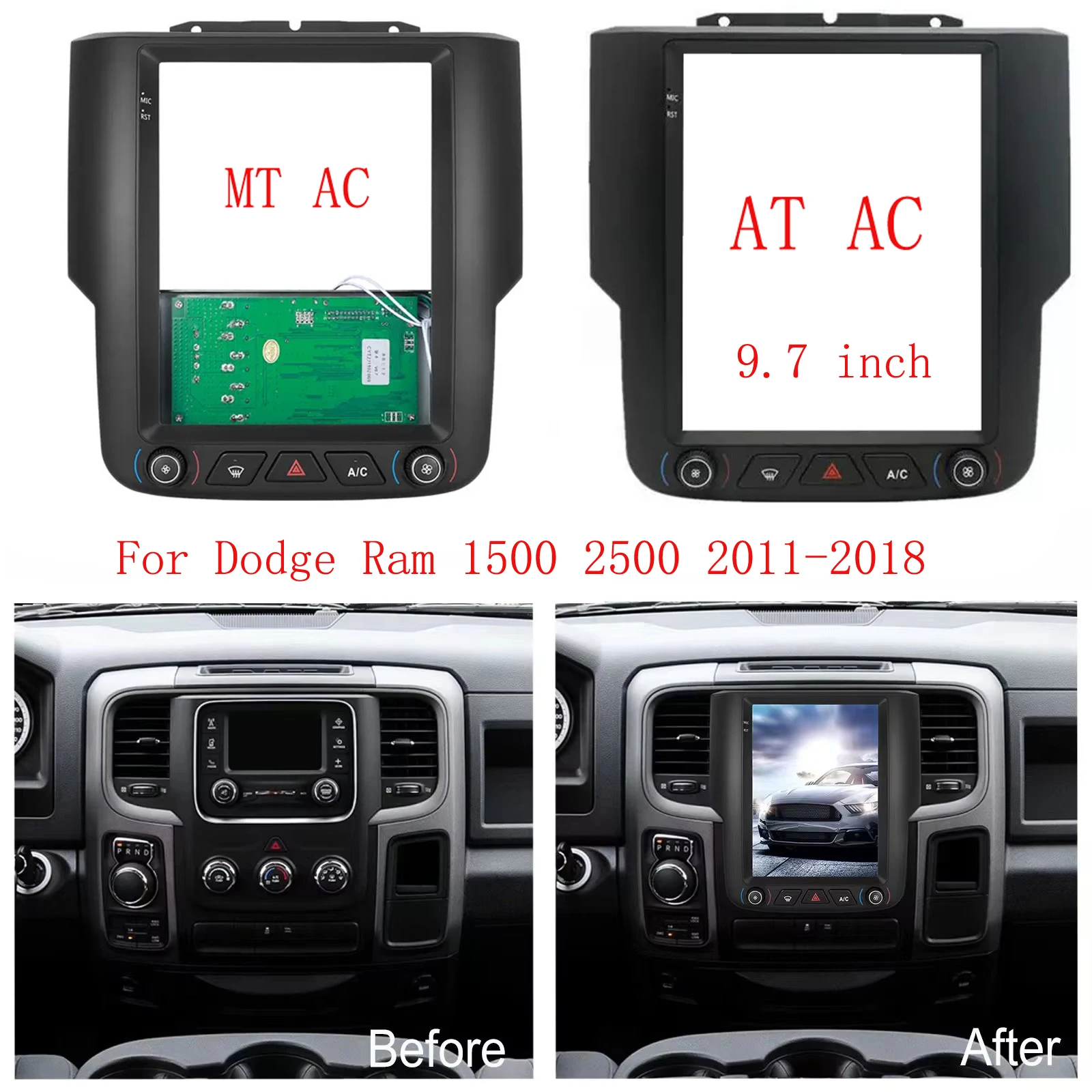 9.7 inch Android Car frame Kit Fascia Panel For Dodge Ram 1500 2500 2011-2018 Frame Panel Power Cord Cable Canbus Decoder
9.7 inch Android Car frame Kit Fascia Panel For Dodge Ram 1500 2500 2011-2018 Frame Panel Power Cord Cable Canbus Decoder