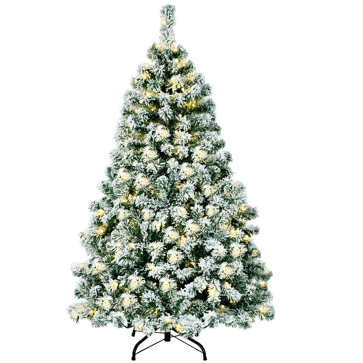 4.5Ft Pre-Lit Premium Snow Flocked Hinged Artificial Christmas Tree w/200 Lights
4.5Ft Pre-Lit Premium Snow Flocked Hinged Artificial Christmas Tree w/200 Lights