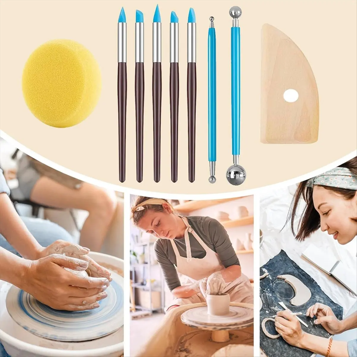 Clay Tools Kit,28 PCS Pottery Tools,Polymer Clay Tools clay tool Composite Materials
Clay Tools Kit,28 PCS Pottery Tools,Polymer Clay Tools clay tool Composite Materials