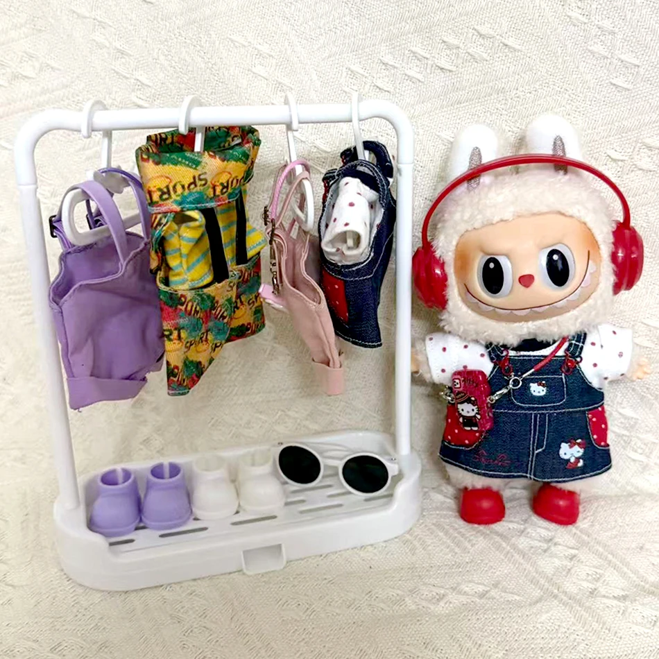 5-10 шт. мини-вешалка для одежды, используемая для Labubu и других кукол, полка для обуви, поддерживающая стойка, милая вешалка с бантом, аксессуары для кукол, игрушки 
5-10 шт. мини-вешалка для одежды, используемая для Labubu и других кукол, полка для обуви, поддерживающая стойка, милая вешалка с бантом, аксессуары для кукол, игрушки