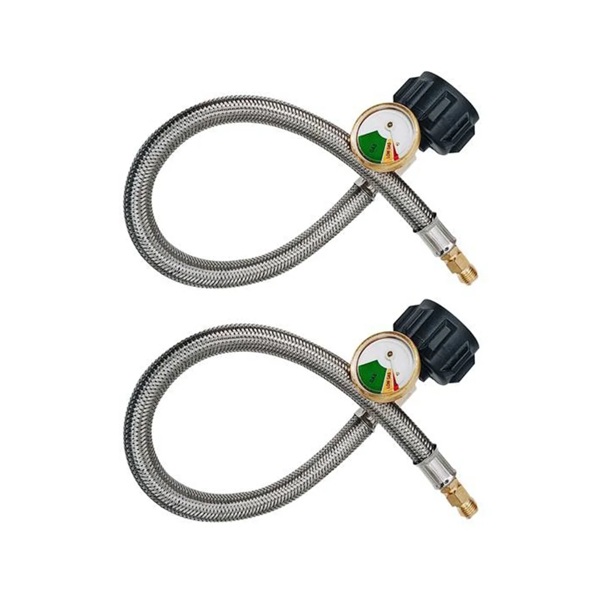 2Pc 18Inch Stainless Steel Braided RV Regulator Propane Hose Connector with 1/4Inch Male NPT Gauge Type 1 Connection
2Pc 18Inch Stainless Steel Braided RV Regulator Propane Hose Connector with 1/4Inch Male NPT Gauge Type 1 Connection