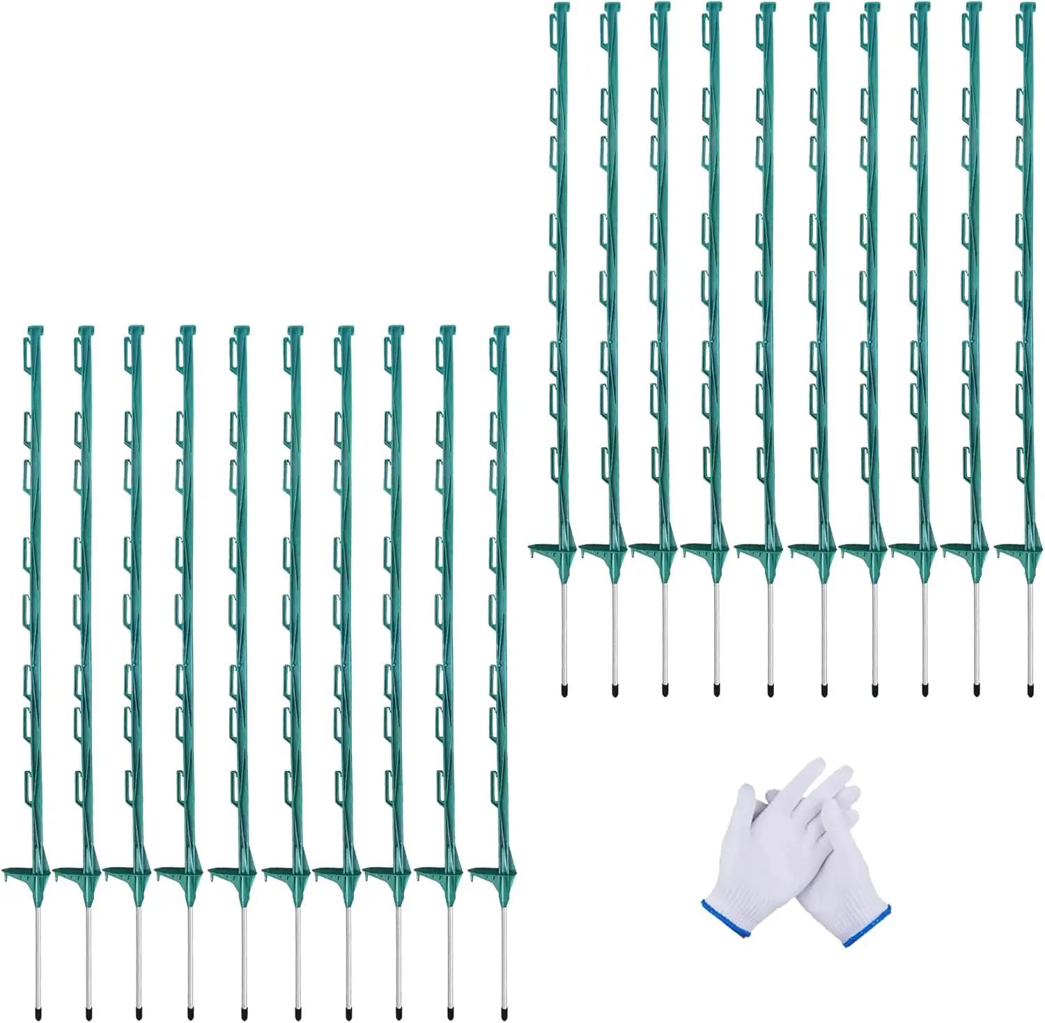20 Pack 48-Inch Step-in Electric Fence Posts – Temporary Plastic Fence Stakes for Garden and Farm, Easy to Install and Move
20 Pack 48-Inch Step-in Electric Fence Posts – Temporary Plastic Fence Stakes for Garden and Farm, Easy to Install and Move