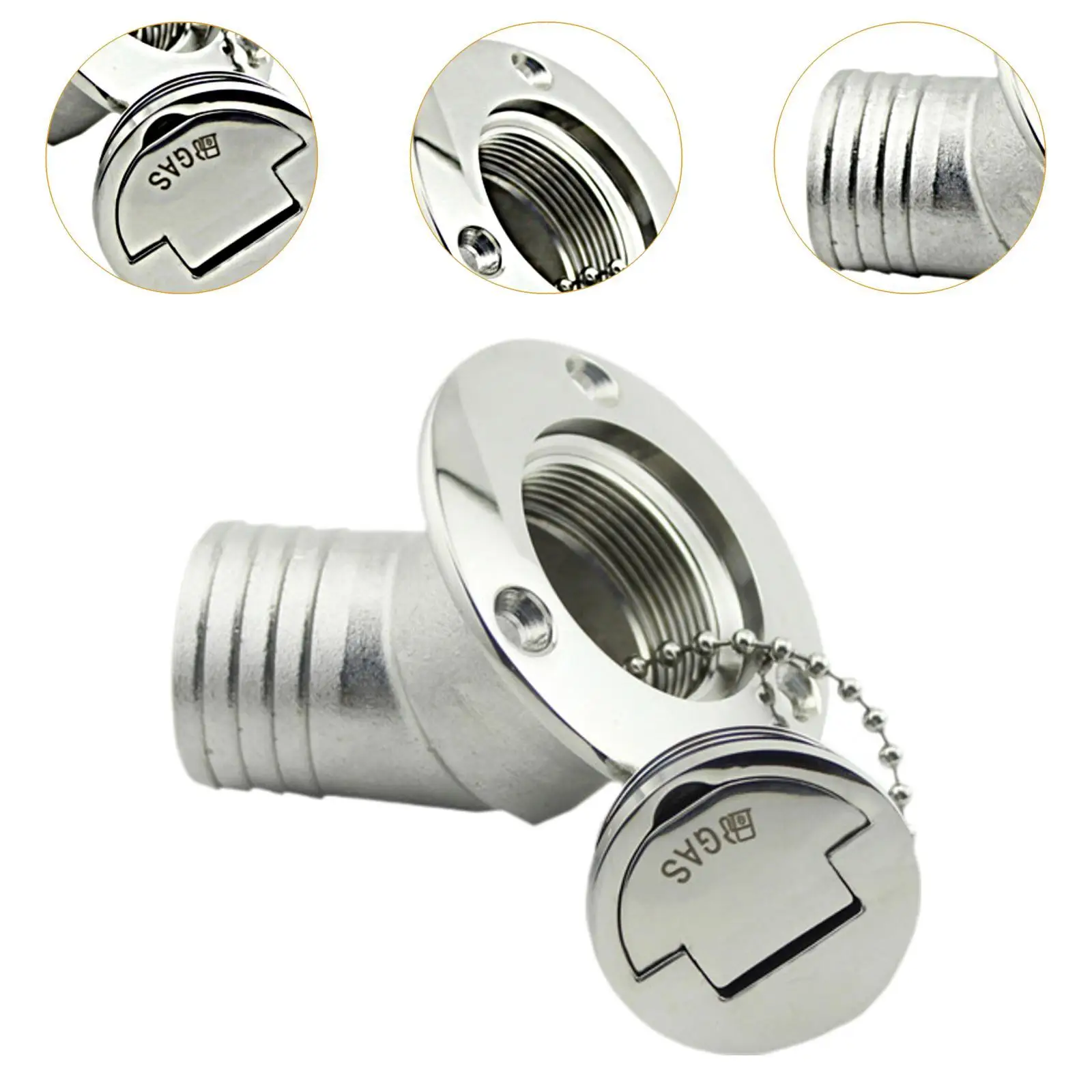 Durable Stainless Steel Deck Filler Cap Marine Hardware Accessory with Chain for Boats Caravans Rvs Trucks Tractors Trailers
Durable Stainless Steel Deck Filler Cap Marine Hardware Accessory with Chain for Boats Caravans Rvs Trucks Tractors Trailers
