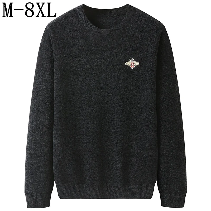 7XL 6XL 8XL New Fall Winter Fashion Bee Embroidery Sweater Men Top Quality Loose Mens Pullover Sweaters Keep Warm Pull Homme
7XL 6XL 8XL New Fall Winter Fashion Bee Embroidery Sweater Men Top Quality Loose Mens Pullover Sweaters Keep Warm Pull Homme