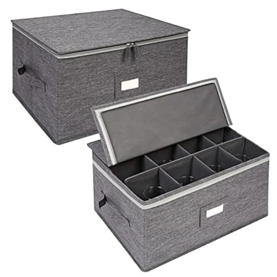 Stemware Storage Containers 2 pack Wine Glass Storage Box with Dividers for Glassware or Crystal Holds 12 Red or White Wine Gla
Stemware Storage Containers 2 pack Wine Glass Storage Box with Dividers for Glassware or Crystal Holds 12 Red or White Wine Gla