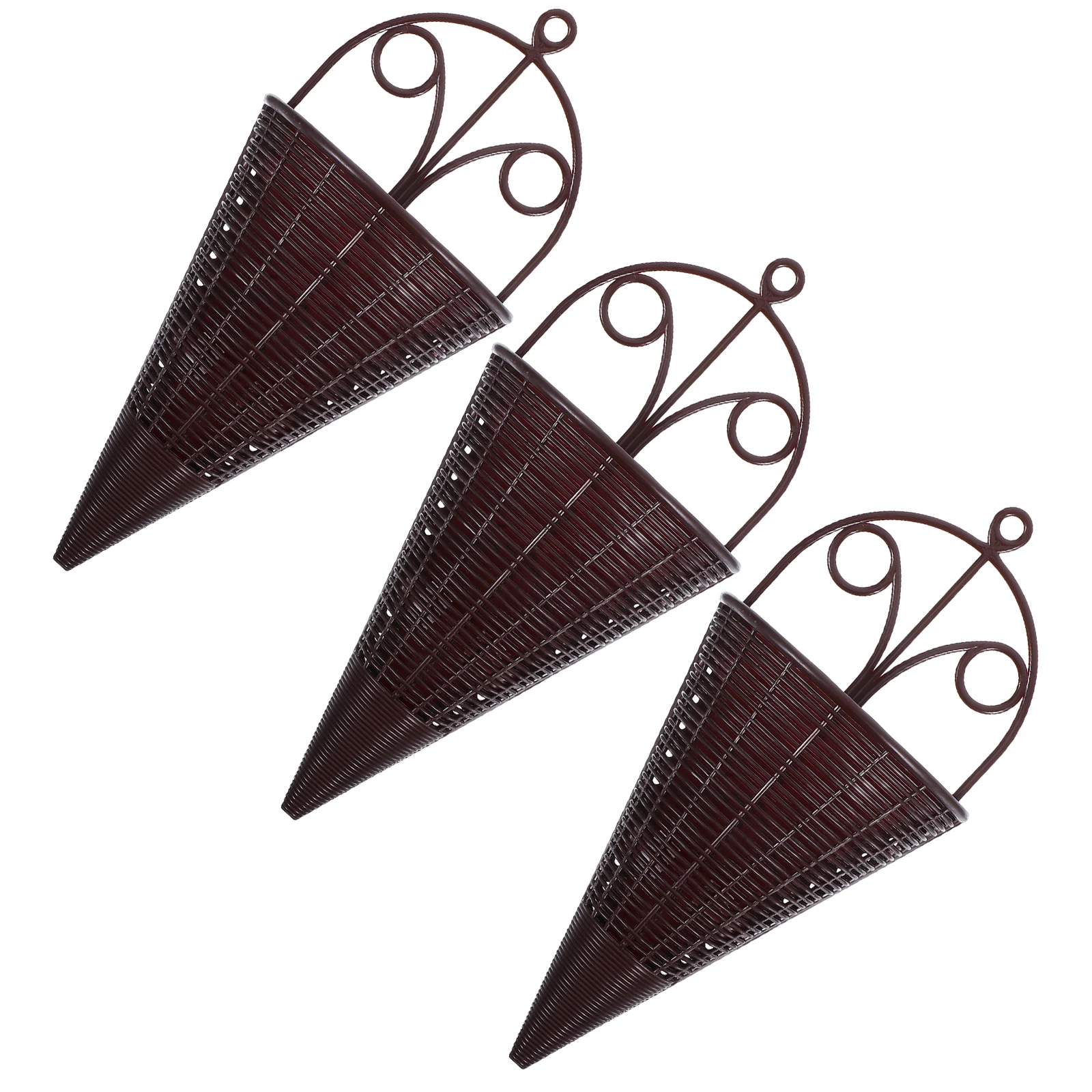 3 Pcs Rattan Decorative Flower Basket Shaped Cone Hanging Planter Wall Indoor Large Baskets Wicker Holders Lightweight
3 Pcs Rattan Decorative Flower Basket Shaped Cone Hanging Planter Wall Indoor Large Baskets Wicker Holders Lightweight