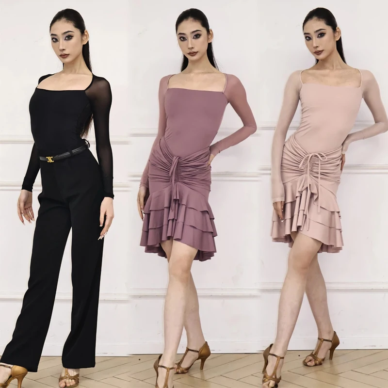 New Adults Latin Dance Training Clothes Female Ballroom Dance Performance Suits Women Latin Dance Competition Wear SL15653
New Adults Latin Dance Training Clothes Female Ballroom Dance Performance Suits Women Latin Dance Competition Wear SL15653