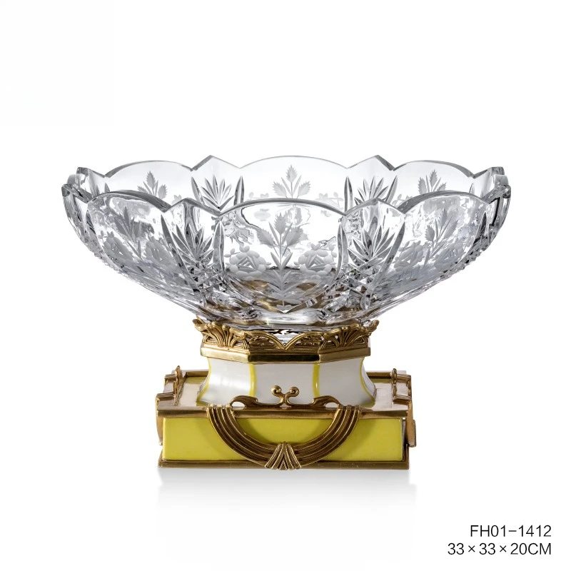 European Crystal Glass Plate Entrance Living Room Crafts Ornaments Fruit Bowl
European Crystal Glass Plate Entrance Living Room Crafts Ornaments Fruit Bowl