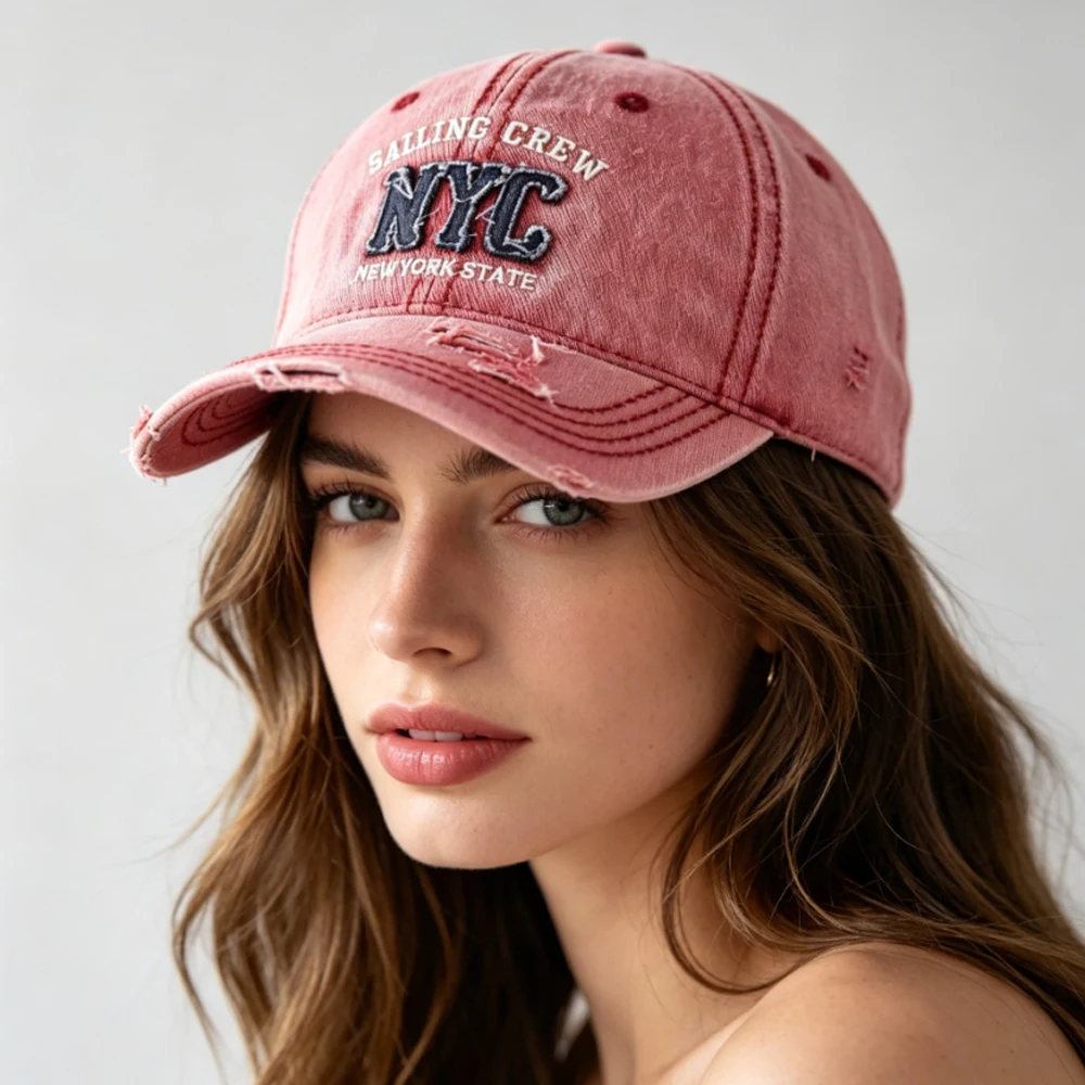 Vintage unisex Baseball Cap with Frayed Brim NYC Embroidered Unstructured dad hats for women and men for Daily Street Wear
Vintage unisex Baseball Cap with Frayed Brim NYC Embroidered Unstructured dad hats for women and men for Daily Street Wear
