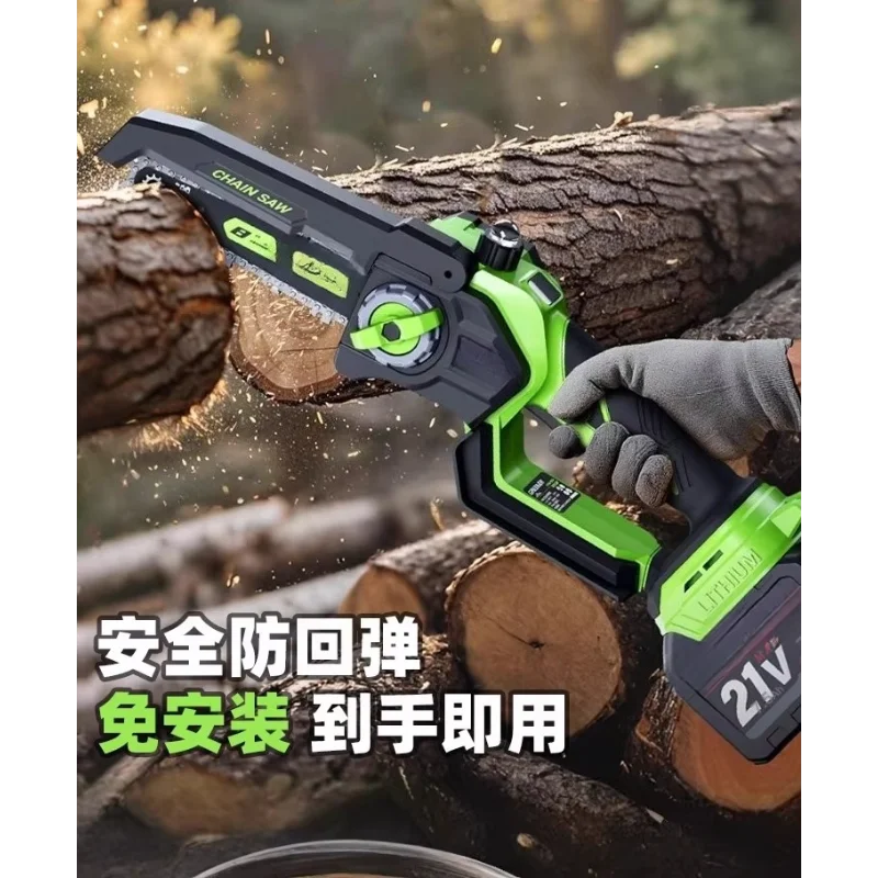 Electric chain saw Rechargeable chainsaw Household small handheld electric saw Single hand saw Outdoor sawing tree High power
Electric chain saw Rechargeable chainsaw Household small handheld electric saw Single hand saw Outdoor sawing tree High power