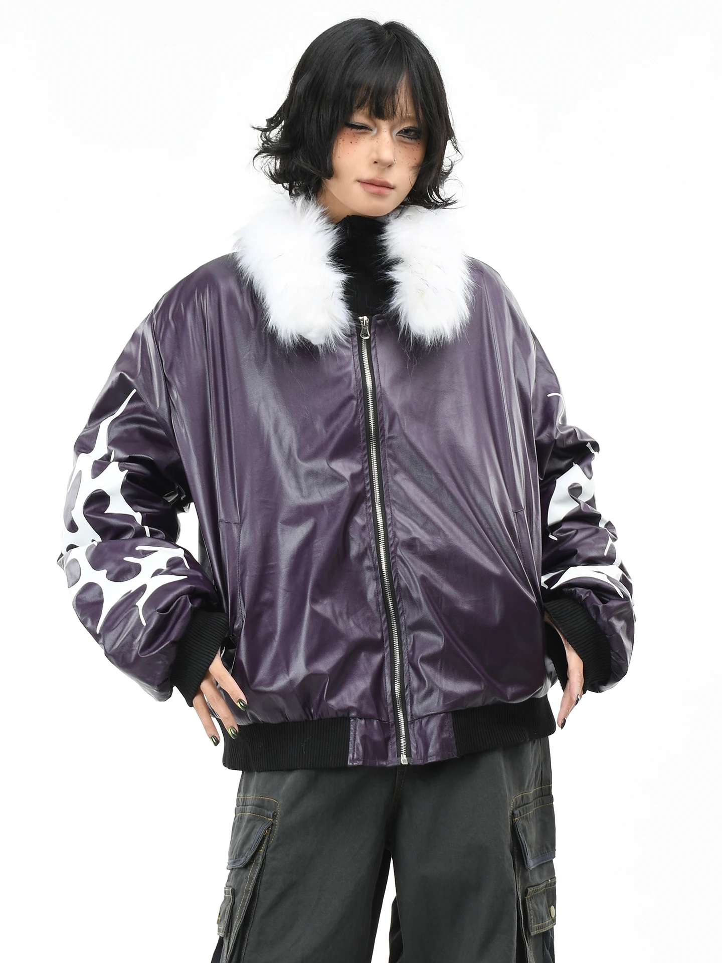 OV Original American Abib Windproof Water Resistant Cotton Jaet Women's Winter Loose Warm Cotton Coat Men's Trendy Fur Collar
OV Original American Abib Windproof Water Resistant Cotton Jaet Women's Winter Loose Warm Cotton Coat Men's Trendy Fur Collar