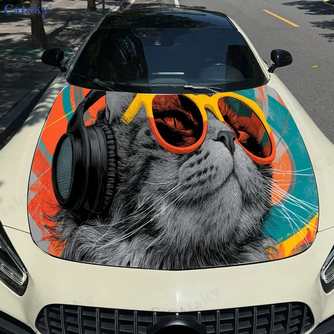 Music Cat Cute Car Hood Sticker PVC Self Waterproof Stick, Striking Auto Exterior Accessories Decor Protect Gift for Car Lover
Music Cat Cute Car Hood Sticker PVC Self Waterproof Stick, Striking Auto Exterior Accessories Decor Protect Gift for Car Lover