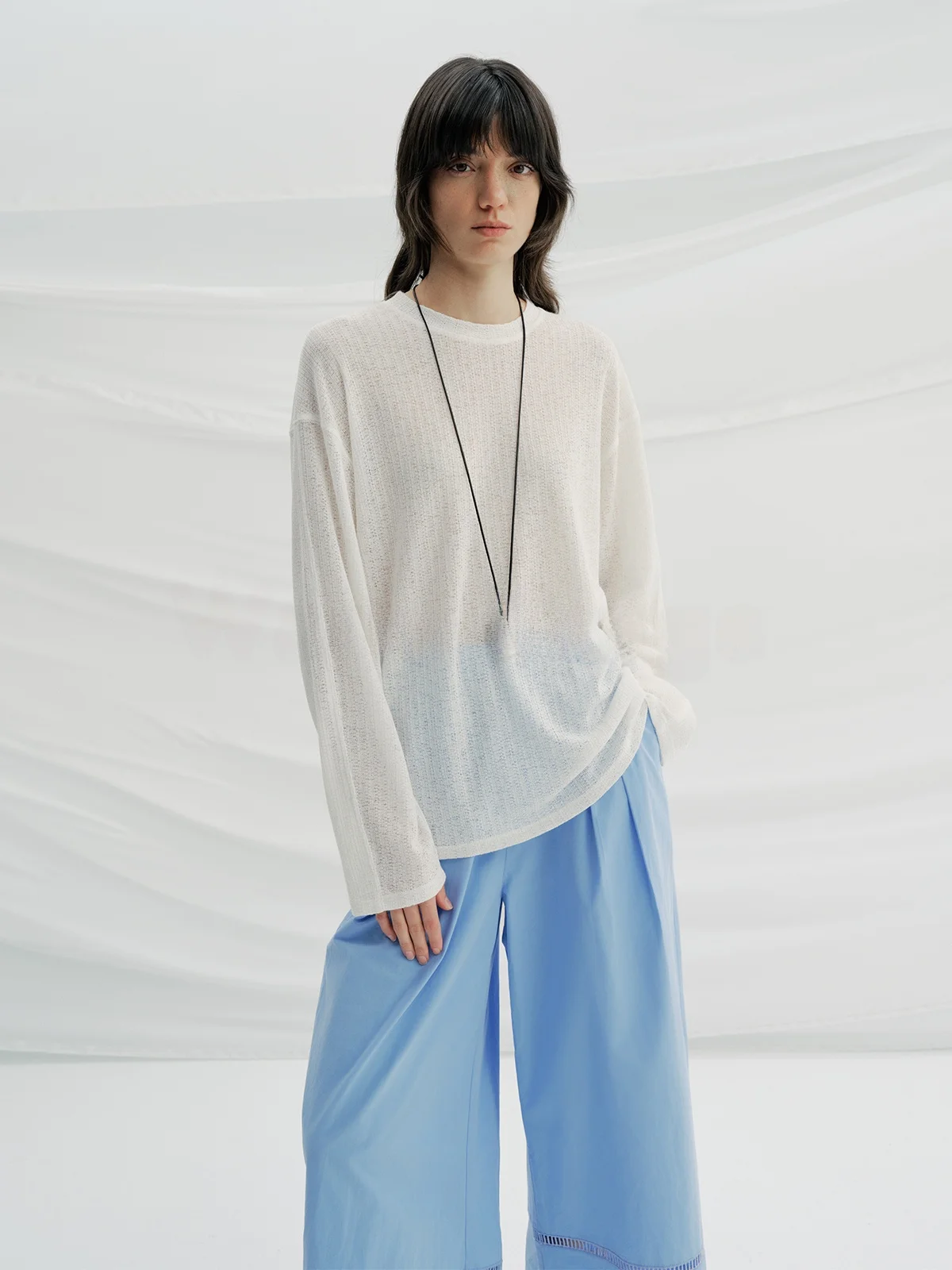 Warm Range Casual Loose Long Sve round Ne T-irt Linen Blend Skin-friendly Hollow out Cover up Spring Summer Ladies Top
Warm Range Casual Loose Long Sve round Ne T-irt Linen Blend Skin-friendly Hollow out Cover up Spring Summer Ladies Top