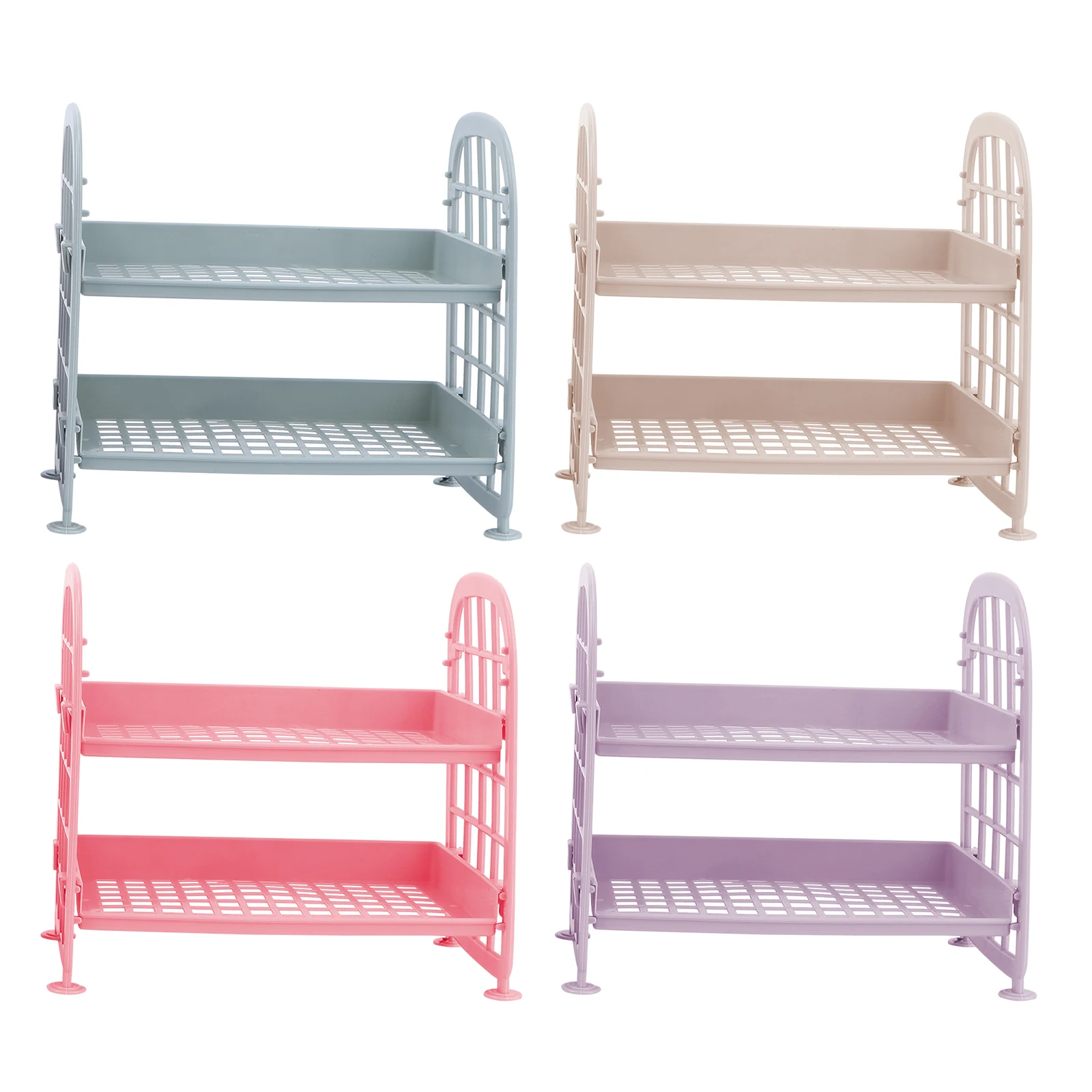 4pcs Multi-Layer Plastic Storage Rack Kitchenware Holder Stand Punch-Free Double-Layer Shelves Organizer Rack For Kitchen
4pcs Multi-Layer Plastic Storage Rack Kitchenware Holder Stand Punch-Free Double-Layer Shelves Organizer Rack For Kitchen