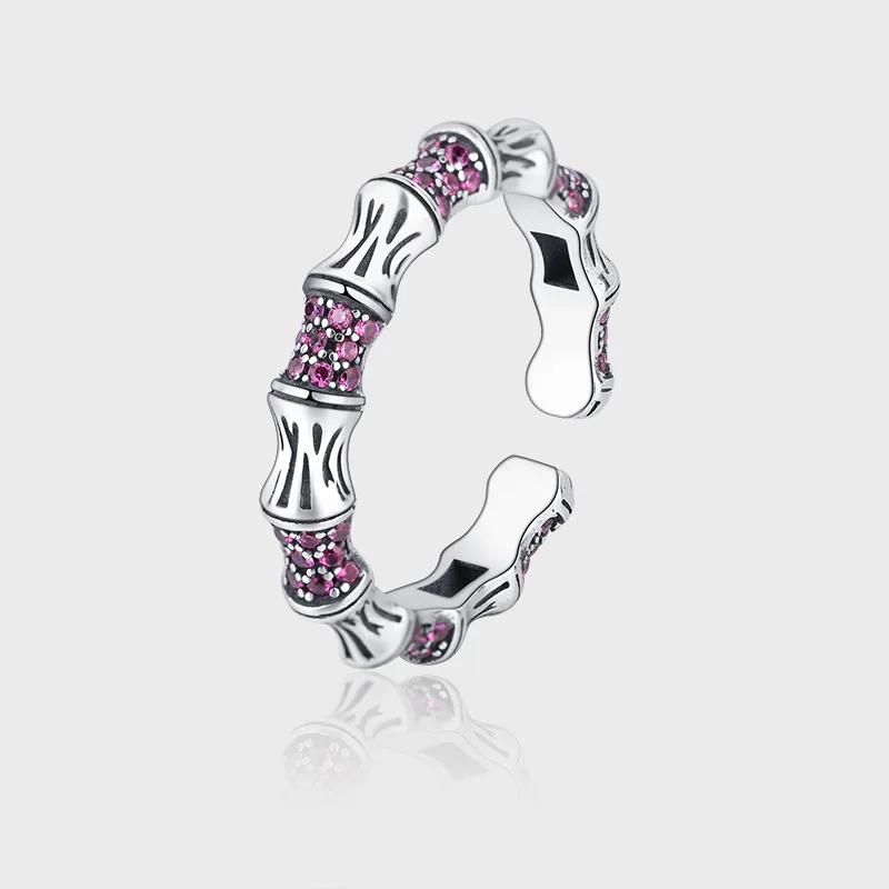 S925 Genuine Silver Bamboo And Diamond-Inlaid Opening Lady's Ring High-End Luxury Design Adjustable Size Ring Female New Fashion
S925 Genuine Silver Bamboo And Diamond-Inlaid Opening Lady's Ring High-End Luxury Design Adjustable Size Ring Female New Fashion