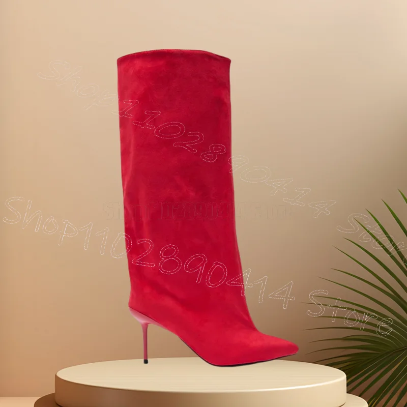 Red Suede Large Cuff Pointed Toe Boots Slip On Women Shoes Thin High Heels Novel Party Banquet Dating 2025 Zapatos Para Mujere
Red Suede Large Cuff Pointed Toe Boots Slip On Women Shoes Thin High Heels Novel Party Banquet Dating 2025 Zapatos Para Mujere