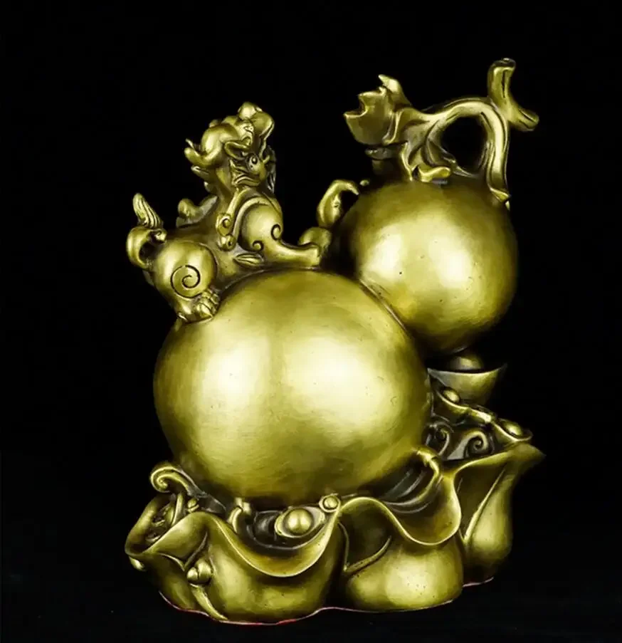 Kaiguang copper gourd, furniture, shop, living room, office, big ornament, recruiting money, gathering money, prom
Kaiguang copper gourd, furniture, shop, living room, office, big ornament, recruiting money, gathering money, prom