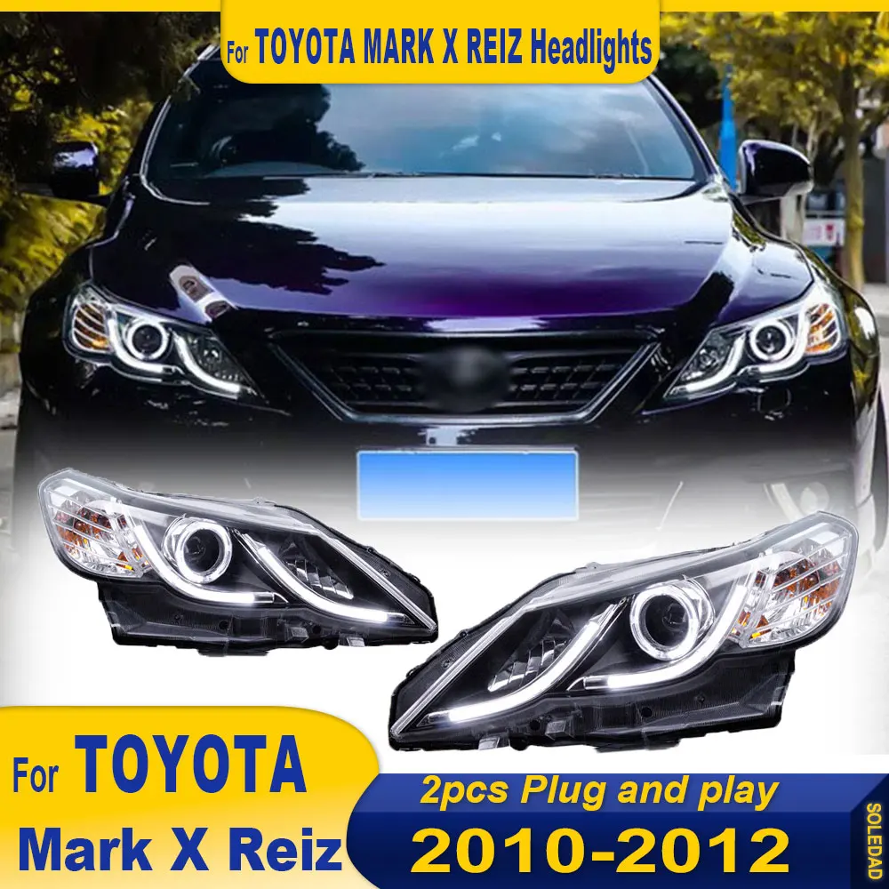 Автомобильные фары для Toyota Mark X Reiz, фары 2010 2011 2012, прожектор, бифокальная линза, сигнальная лампа DRL, аксессуары
Автомобильные фары для Toyota Mark X Reiz, фары 2010 2011 2012, прожектор, бифокальная линза, сигнальная лампа DRL, аксессуары
