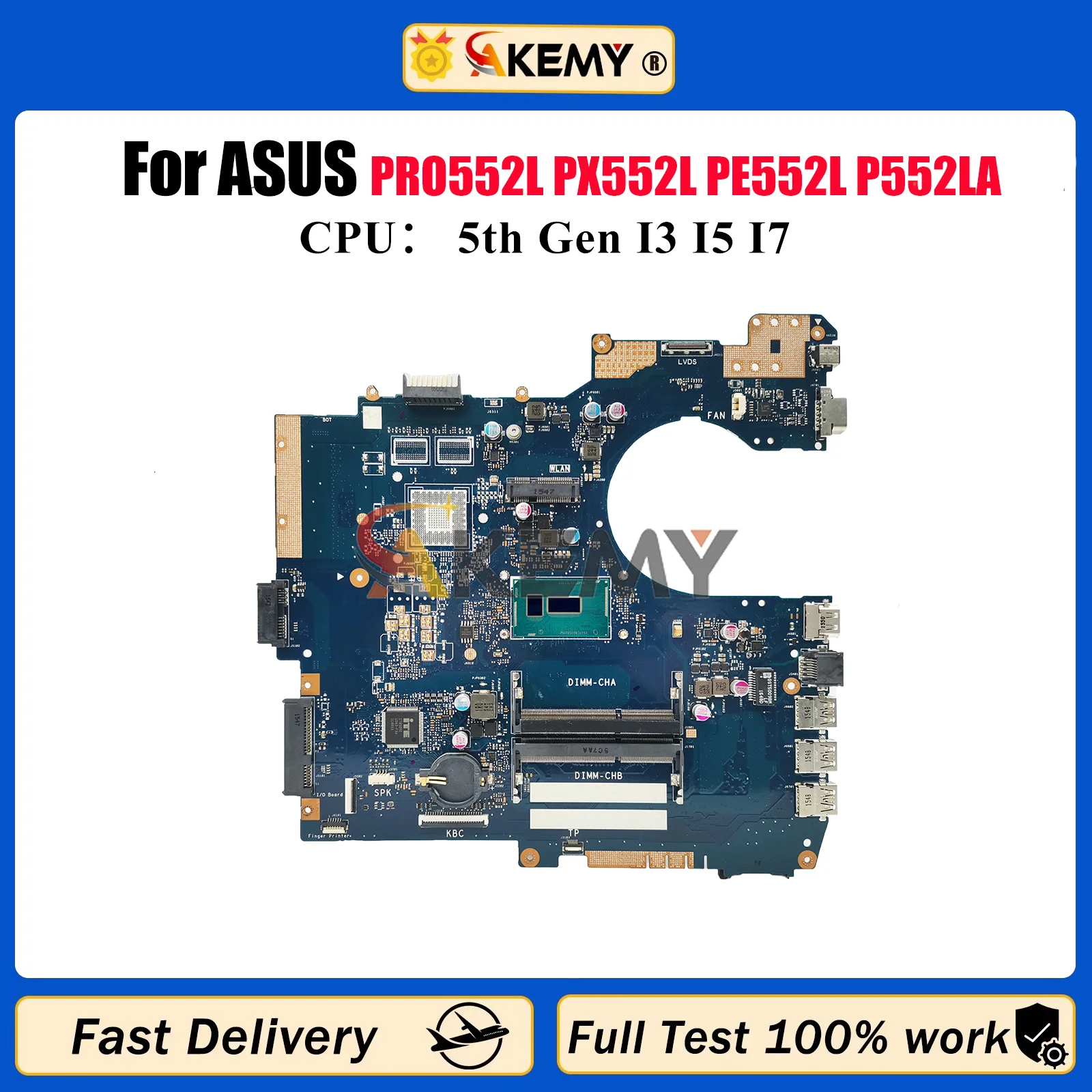 P552LA Материнская плата для ноутбука ASUS ProArt P552L PRO552L PX552L PE552L P552LA P552LJ Материнская плата с процессором I3 I5 I7 тест ОК быстрая доставка
P552LA Материнская плата для ноутбука ASUS ProArt P552L PRO552L PX552L PE552L P552LA P552LJ Материнская плата с процессором I3 I5 I7 тест ОК быстрая доставка