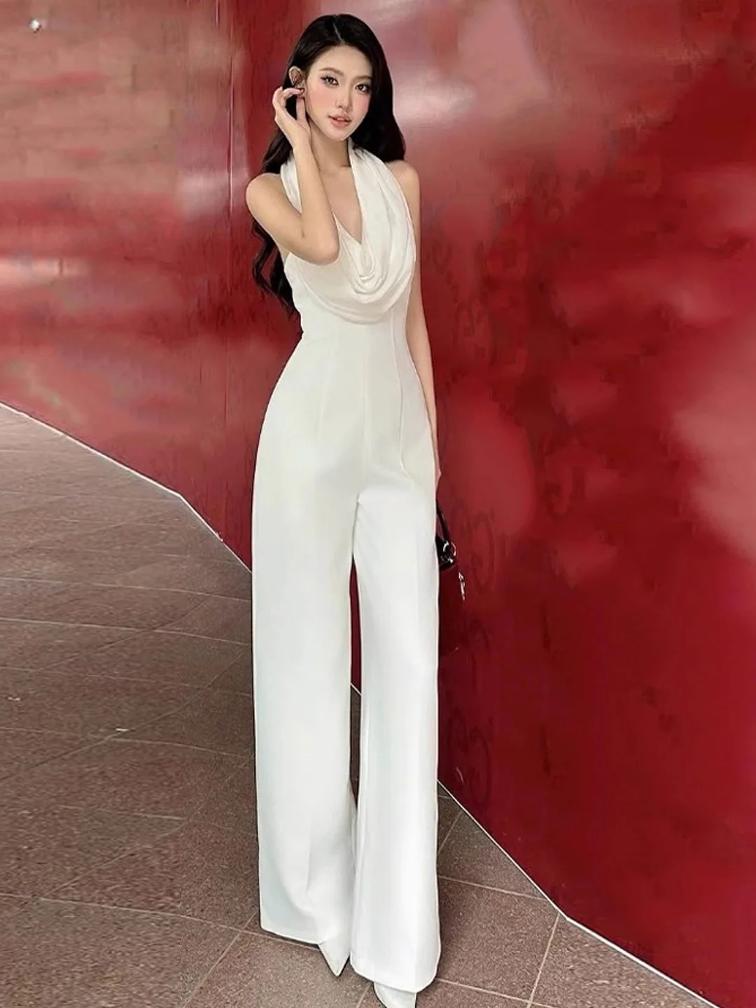 Ele Simple One-Piece Pants Women's Faion High Waist Wide Leg Pants Slimming Waist Design Summer Trendy Clothing
Ele Simple One-Piece Pants Women's Faion High Waist Wide Leg Pants Slimming Waist Design Summer Trendy Clothing