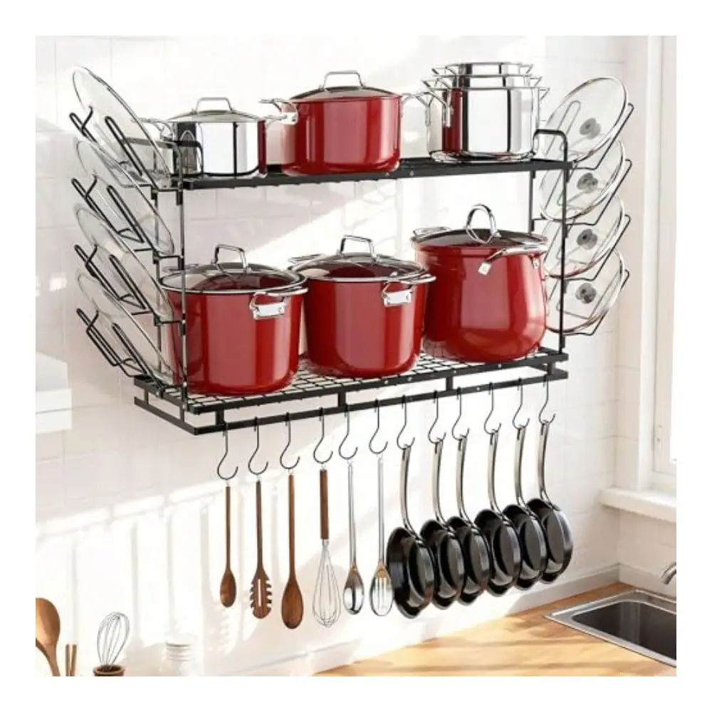 Pot Rack Wall Mounted 2230 Length Expandable 3 Level Height Adjustable 2 Tier Heavy Duty Hanging Cookware Pan Organizer With 12
Pot Rack Wall Mounted 2230 Length Expandable 3 Level Height Adjustable 2 Tier Heavy Duty Hanging Cookware Pan Organizer With 12