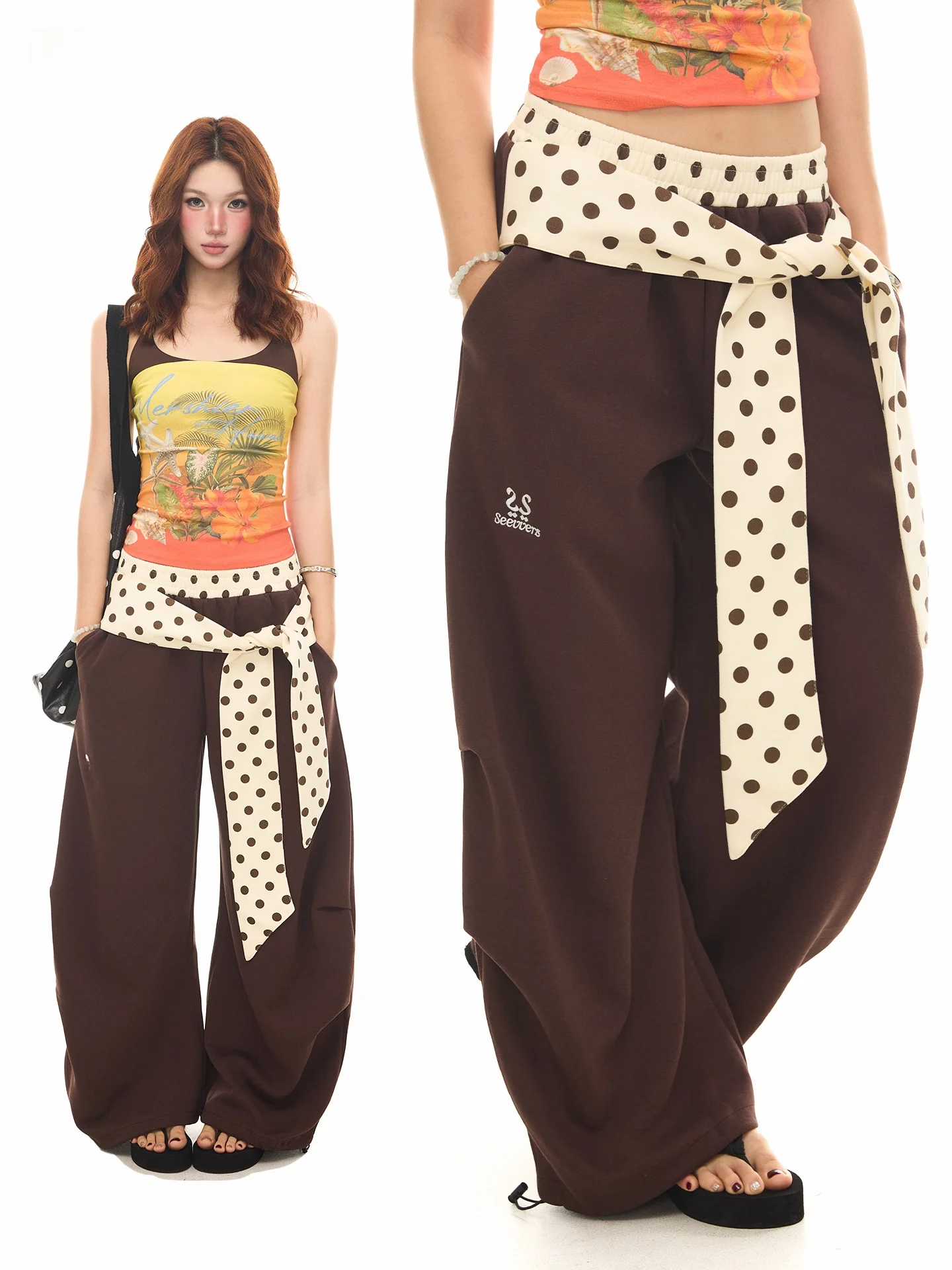 Sanowers Polka Dot Wide Leg Pants Women's Loose Drapey Floor Length Trousers Summer Versatile Casual Straight Cut Trousers
Sanowers Polka Dot Wide Leg Pants Women's Loose Drapey Floor Length Trousers Summer Versatile Casual Straight Cut Trousers