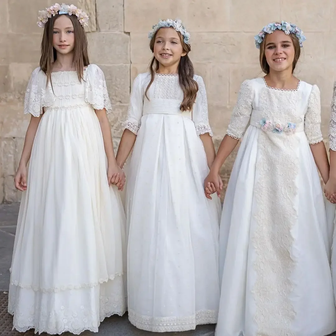 Communion Girl White Dress Vintage Princess Lace Ribbon Belt A Line Cotton Gown Bridemini Bridesmaid Wedding Party
Communion Girl White Dress Vintage Princess Lace Ribbon Belt A Line Cotton Gown Bridemini Bridesmaid Wedding Party