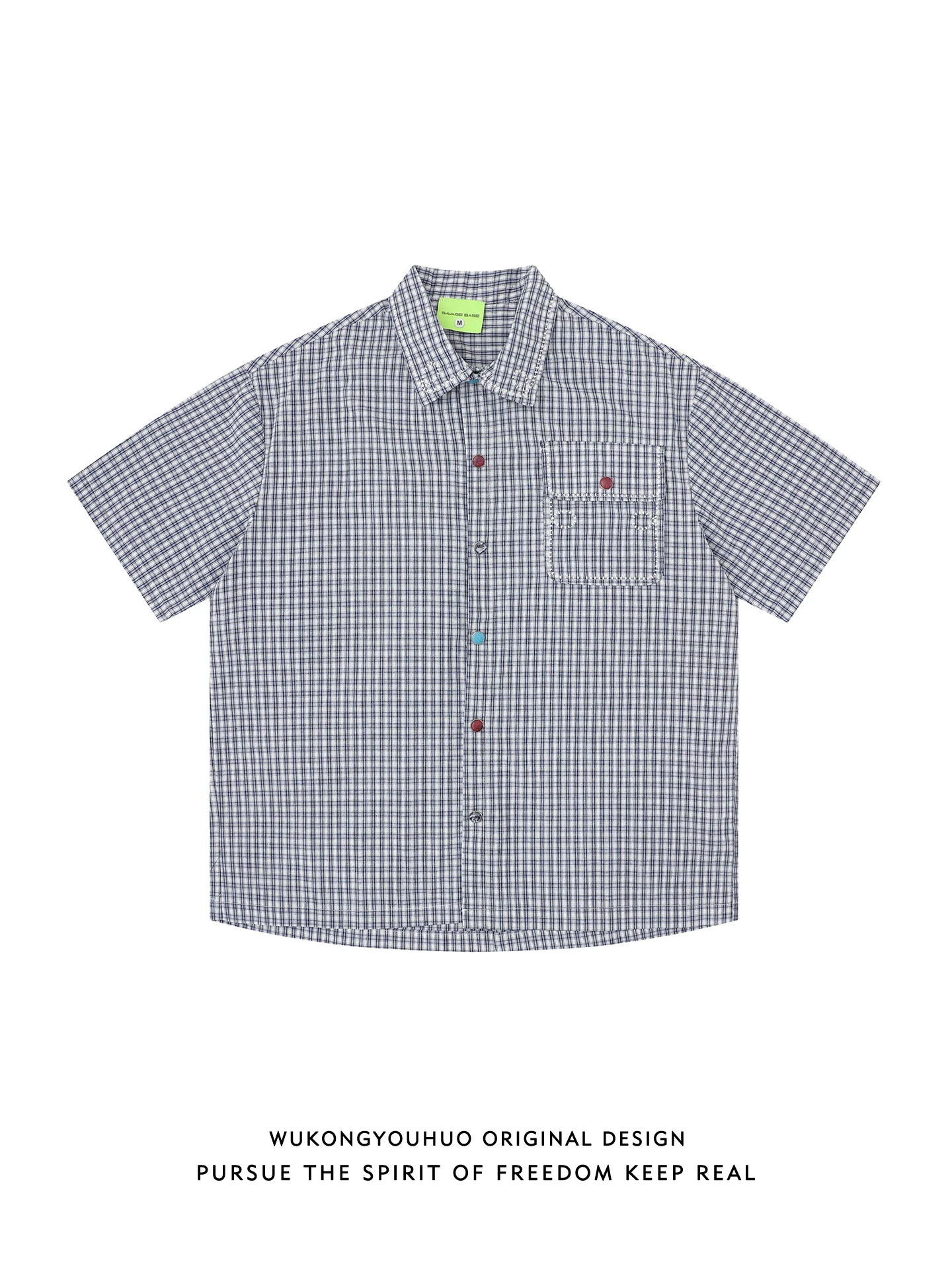 Summer Plaid Design Loose Men's ort Sve irt Retro American Sle Couple's f Sve irt Wear Resistant Casual irt
Summer Plaid Design Loose Men's ort Sve irt Retro American Sle Couple's f Sve irt Wear Resistant Casual irt