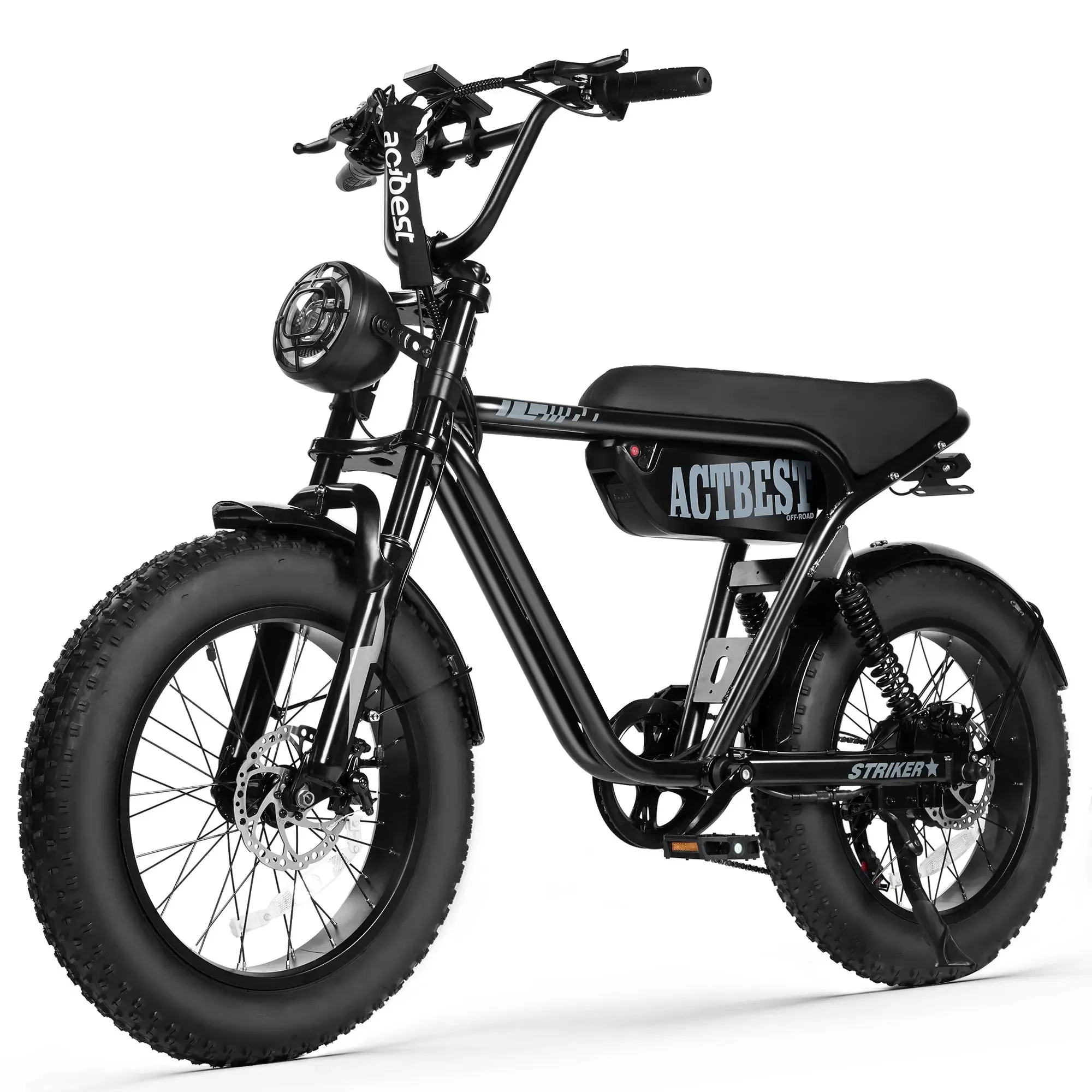 ACTBEST Striker Vintage 750w 20 Inch Pedal Assist Dual Suspension Electric Gravel Bike
ACTBEST Striker Vintage 750w 20 Inch Pedal Assist Dual Suspension Electric Gravel Bike