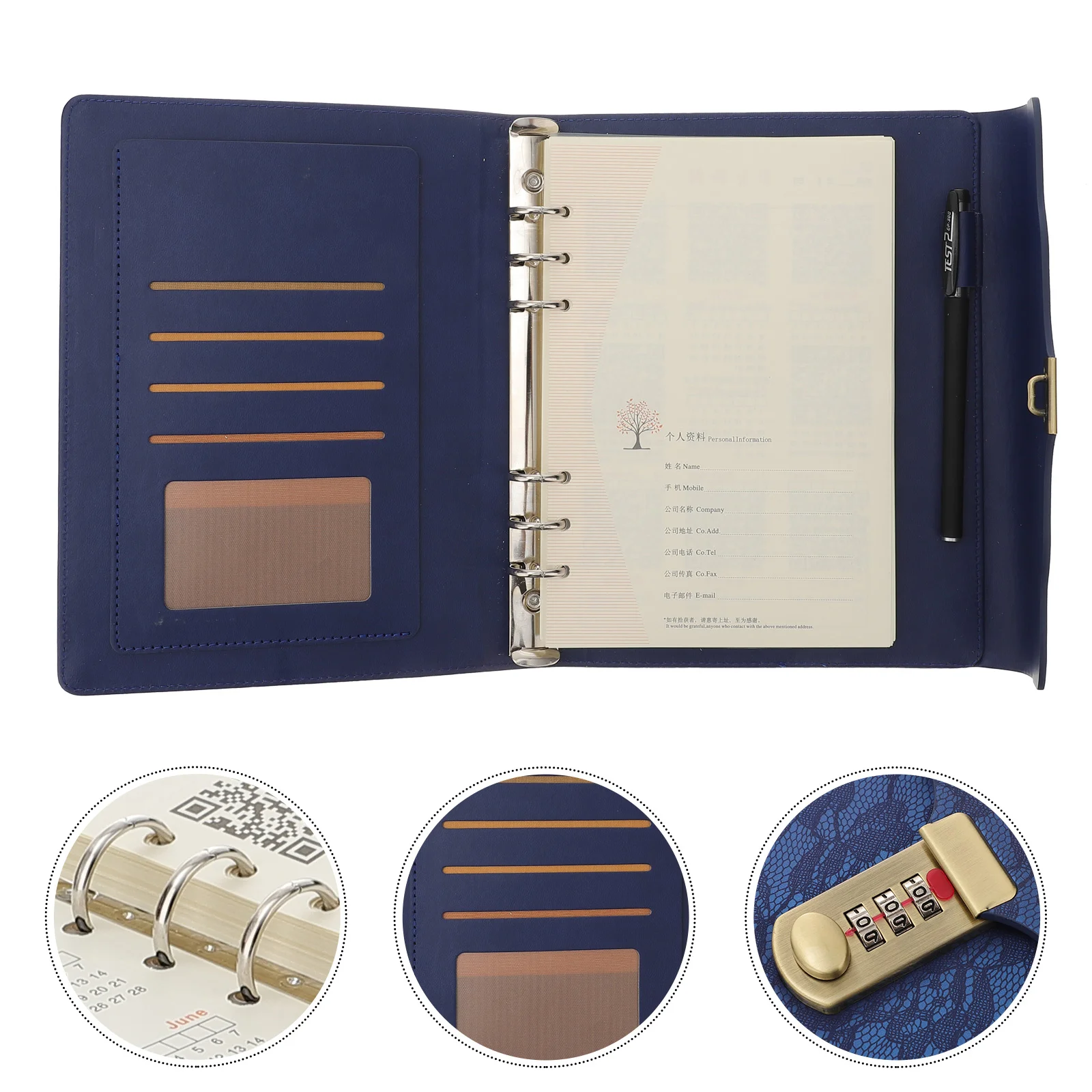 A5 Notebook Locking Personal Diary Locked Refillable Office Taking Notepad Notebooks Password Daily Planning Imitation
A5 Notebook Locking Personal Diary Locked Refillable Office Taking Notepad Notebooks Password Daily Planning Imitation