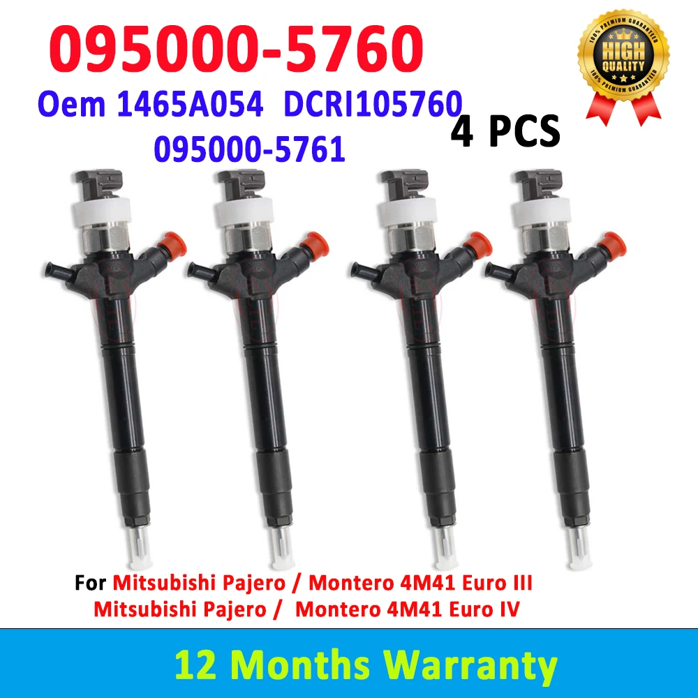 4 PCS Common Rail Nozzle 095000-5760 Diesel Fuel Injector 0950005760 1465A054 For Mitsubishi Pajero / Montero 4M41 095000-5761
4 PCS Common Rail Nozzle 095000-5760 Diesel Fuel Injector 0950005760 1465A054 For Mitsubishi Pajero / Montero 4M41 095000-5761