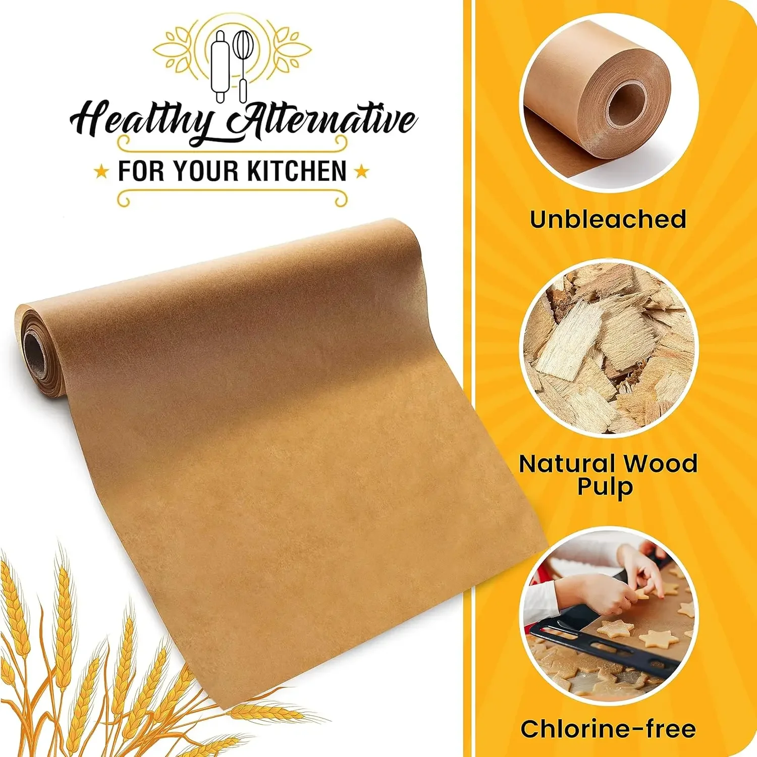 5/8/10/20/50m Food Grade Double-sided Silicone Greaseproof Baking Paper Non-stick Baking Paper for Oven Air Fryer Bread Cookies
5/8/10/20/50m Food Grade Double-sided Silicone Greaseproof Baking Paper Non-stick Baking Paper for Oven Air Fryer Bread Cookies