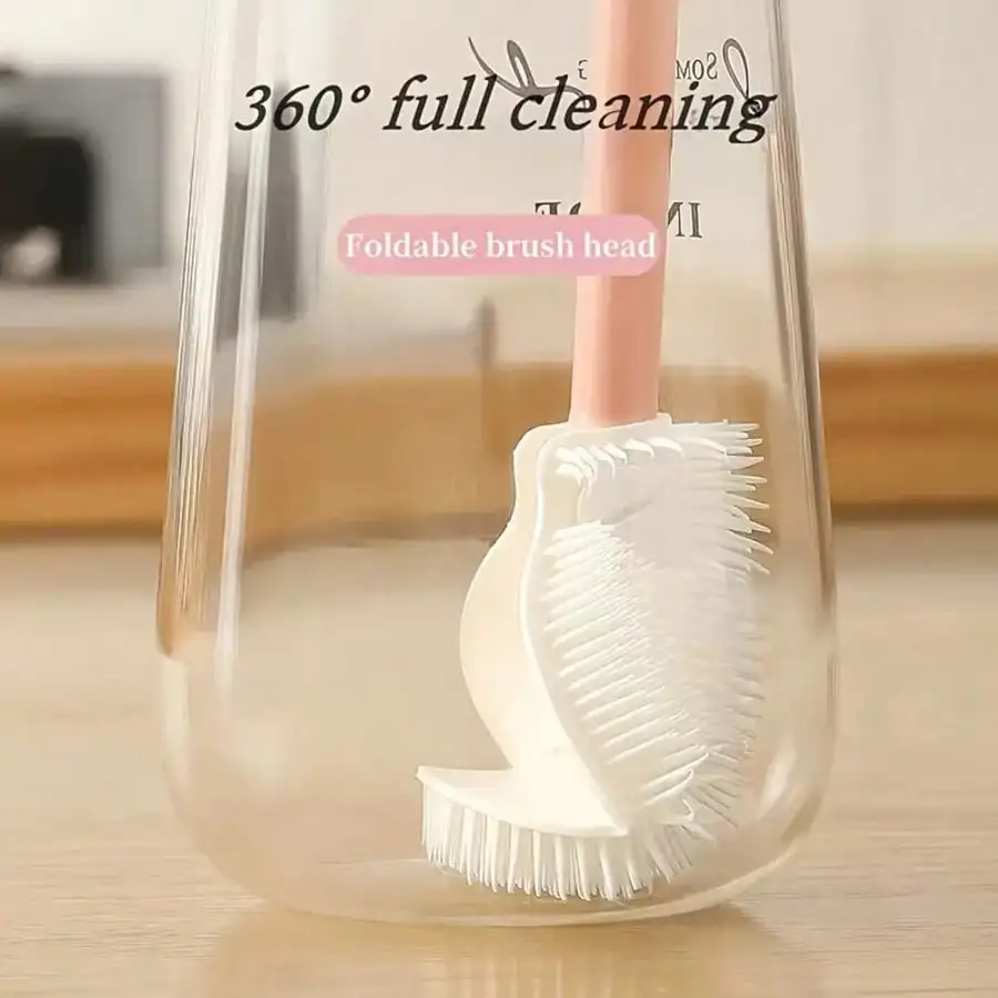 360 ° Silicone Cleaning Brush, Long Handle, Foldable Head, Suitable For Bottles And Cups, Reusable Kitchen Cleaning Tool, Home Cleaning, Kitchen Cleaning, Party Cleaning, Christmas And New Year Cleaning Supplies
360 ° Silicone Cleaning Brush, Long Handle, Foldable Head, Suitable For Bottles And Cups, Reusable Kitchen Cleaning Tool, Home Cleaning, Kitchen Cleaning, Party Cleaning, Christmas And New Year Cleaning Supplies
