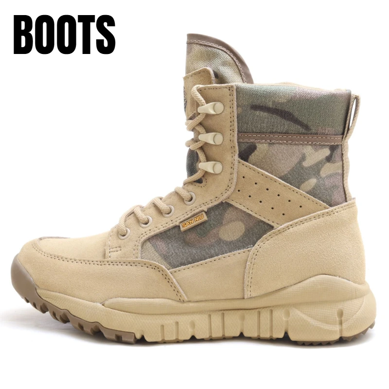 High Quality Men Desert Outdoor Boots No-slip Wear-resistant Tactical Combat Boots Hiking Shoes Lightweight Couple Travel Boots
High Quality Men Desert Outdoor Boots No-slip Wear-resistant Tactical Combat Boots Hiking Shoes Lightweight Couple Travel Boots