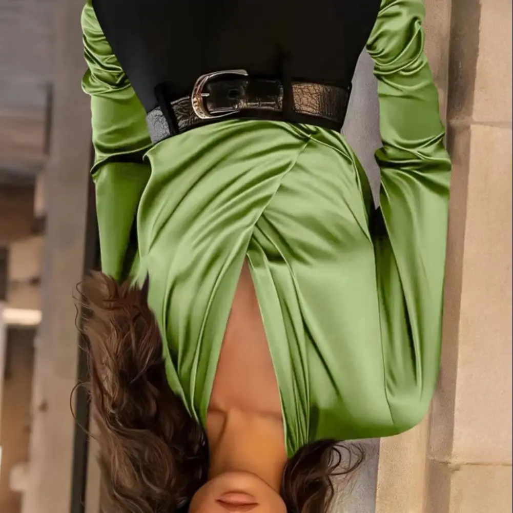 Универсальная женская блузка из атласа с V-образным вырезом, длинным рукавом и плиссировкой, однотонная, весна-лето
Универсальная женская блузка из атласа с V-образным вырезом, длинным рукавом и плиссировкой, однотонная, весна-лето