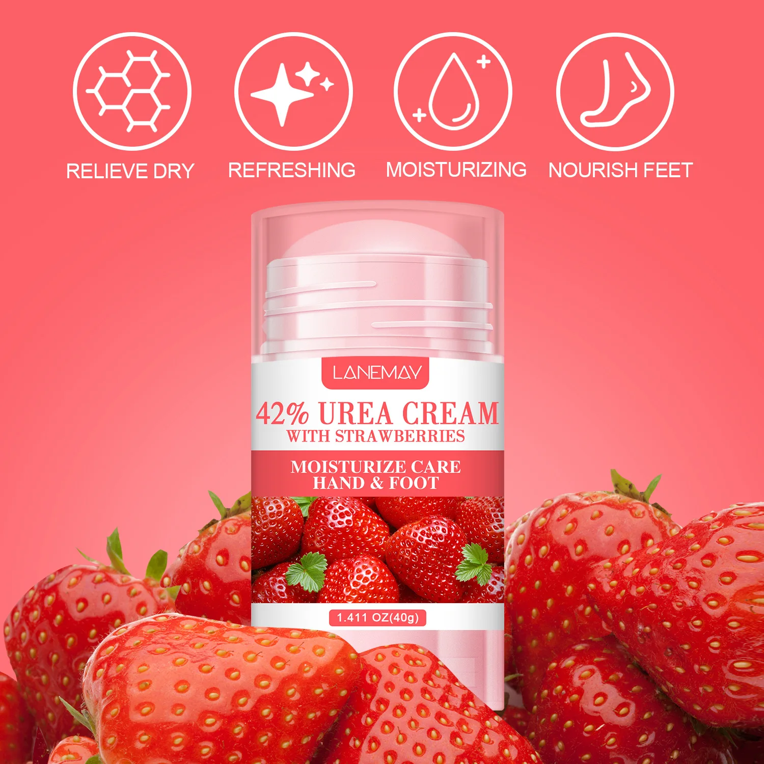 Strawberry Flavor Hand and Foot Anti-Dry and Cracked Moisturizer Moisturizing Skin Care Repair Rough Double Stick
Strawberry Flavor Hand and Foot Anti-Dry and Cracked Moisturizer Moisturizing Skin Care Repair Rough Double Stick