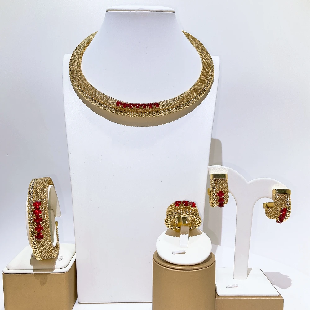 Brazilian Gold Color Jewelry Set African Bridal Wedding Party Necklaces Earrings Bracelets Rings
Brazilian Gold Color Jewelry Set African Bridal Wedding Party Necklaces Earrings Bracelets Rings