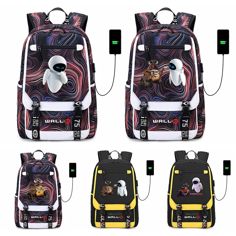 Школьные ранцы Disney Wall-E Robot для мальчиков и девочек, дорожный рюкзак с USB-зарядкой и цепочкой для подростков, студенческий портфель для колледжа
Школьные ранцы Disney Wall-E Robot для мальчиков и девочек, дорожный рюкзак с USB-зарядкой и цепочкой для подростков, студенческий портфель для колледжа