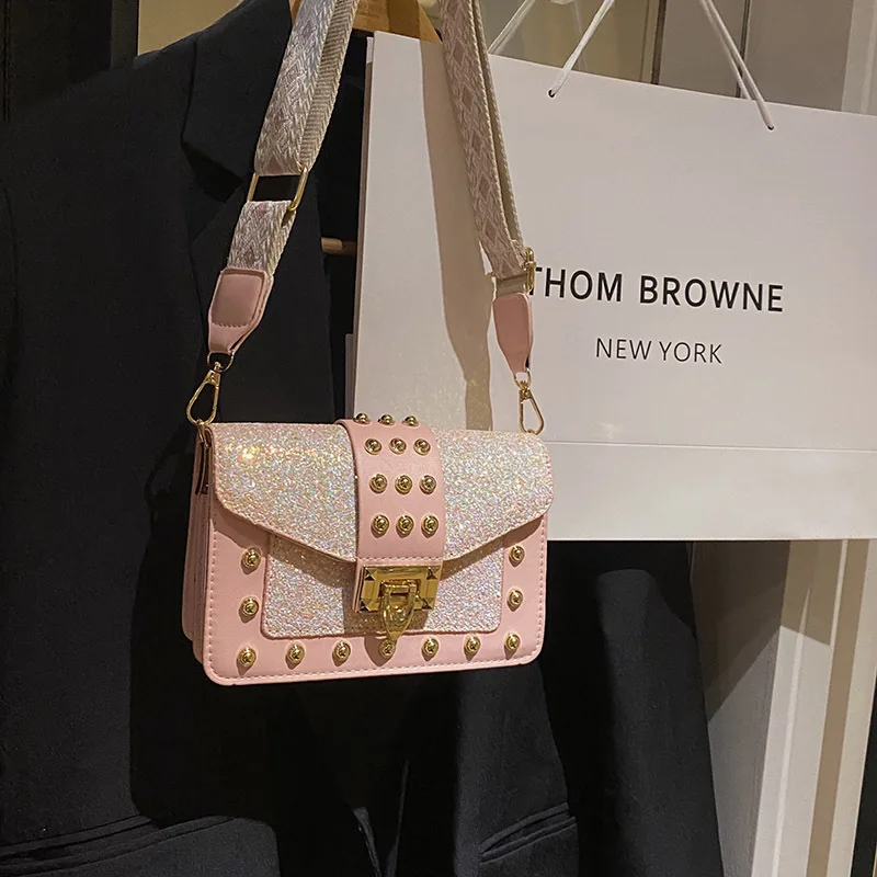 2025 Trendy Studded Crossbody Bag for Women Unique Wide Strap Shoulder Purse, Chic Small Square Bag, Sparkling Rhinestone Design
2025 Trendy Studded Crossbody Bag for Women Unique Wide Strap Shoulder Purse, Chic Small Square Bag, Sparkling Rhinestone Design