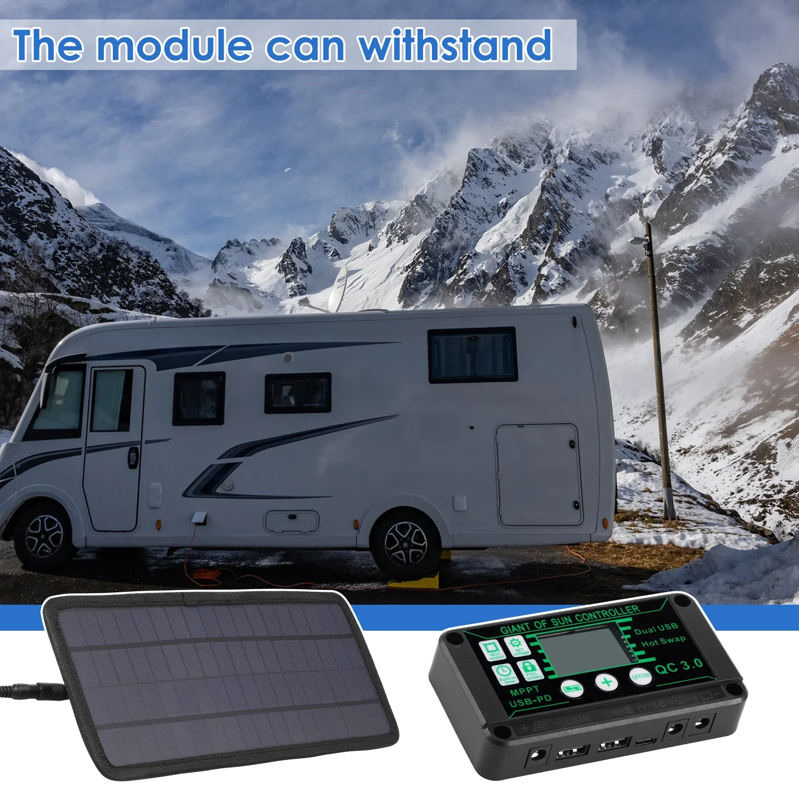 Solar Battery Trickle Charger Kit 12V 30W IP65 Waterproof Solar Panel Kit with Voltage Regulator for Car RV Camper Tractor
Solar Battery Trickle Charger Kit 12V 30W IP65 Waterproof Solar Panel Kit with Voltage Regulator for Car RV Camper Tractor