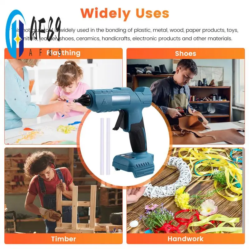 AF89-Cordless Electric Hot Melt Glue Tool Rechargeable Anti-Scald Copper Nozzle DIY With Glue Sticks For 20V Battery
AF89-Cordless Electric Hot Melt Glue Tool Rechargeable Anti-Scald Copper Nozzle DIY With Glue Sticks For 20V Battery
